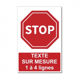 Panneau STOP sur mesure