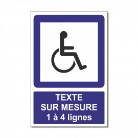 Panneau Handicap sur mesure