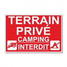 Terrain privé camping interdit