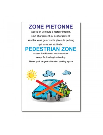 Entrée  Zone piétonne - entrée camping