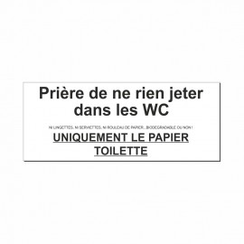 ne rien jeter dans les WC