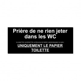 ne rien jeter dans les WC