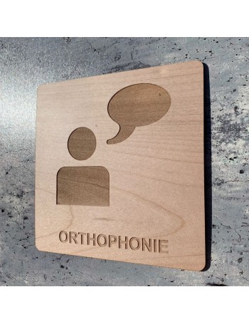 signalétique bois Orthophonie