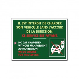 Entrée  Il est interdit de charger son véhicule sans l’accord de la direction