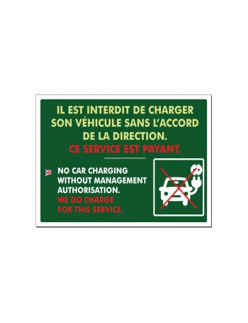 Entrée  Il est interdit de charger son véhicule sans l’accord de la direction