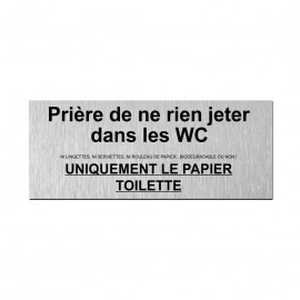ne rien jeter dans les WC