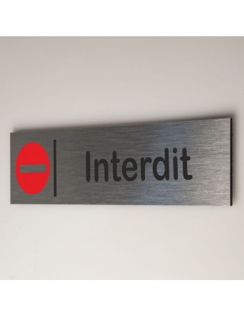 Plaque interdit