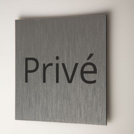 Plaque texte Privé