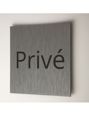 Plaque texte Privé