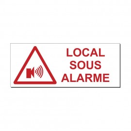 Plaque local sous alarme