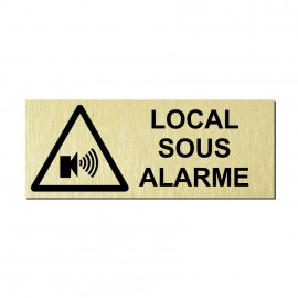 Plaque local sous alarme