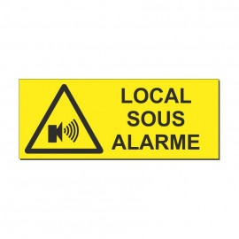 Plaque local sous alarme