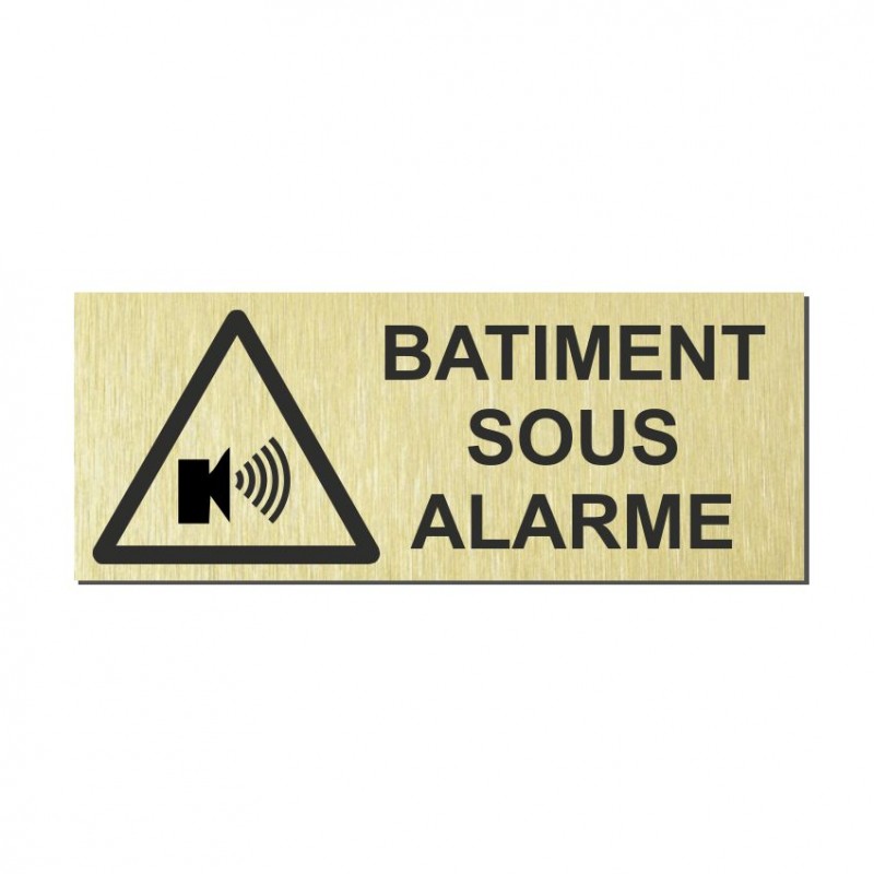 Plaque bâtiment sous alarme