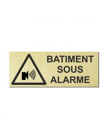 Plaque bâtiment sous alarme