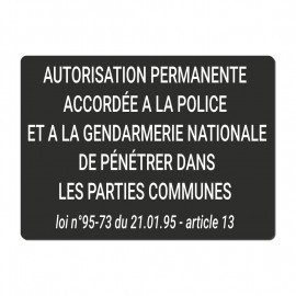 Autorisation police gendarmerie noir