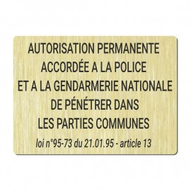 Autorisation police gendarmerie or