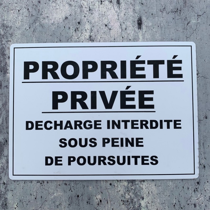 Propriété privée décharge interdite