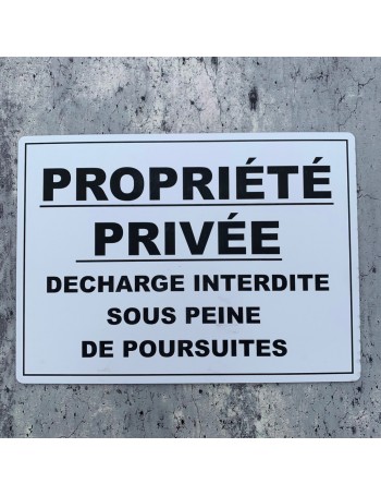 Propriété privée décharge interdite