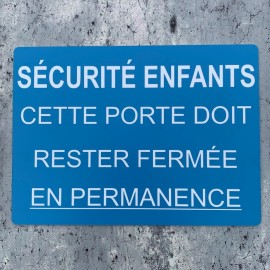 Plaque sécurité enfants