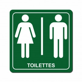 Plaque toilettes avec pictogramme