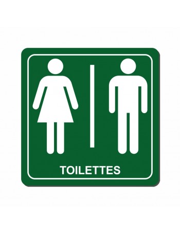 Plaque toilettes avec pictogramme