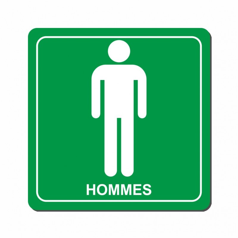 Plaque homme avec pictogramme