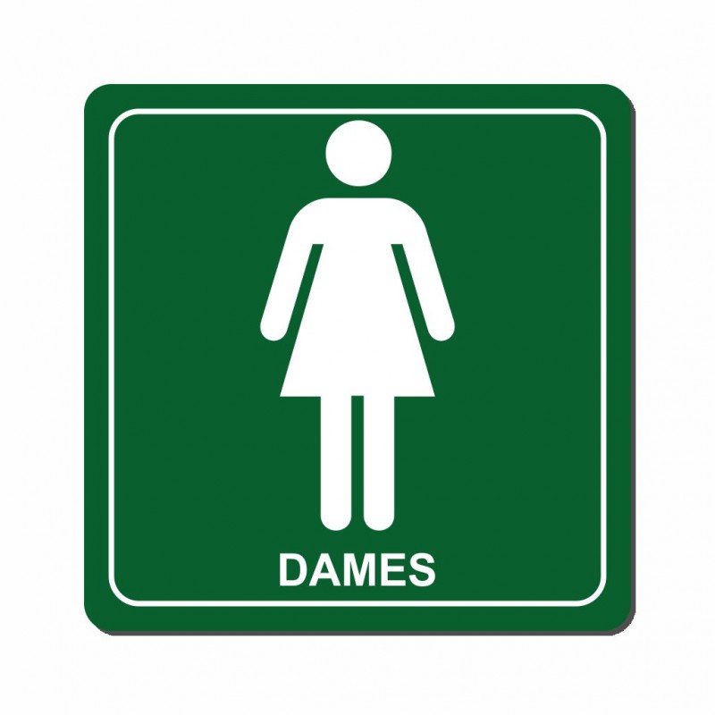 Plaque femme avec pictogramme