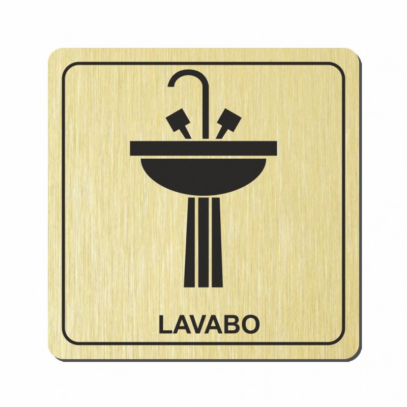 Plaque lavabo gravée