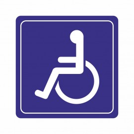 Plaque handicapé avec pictogramme
