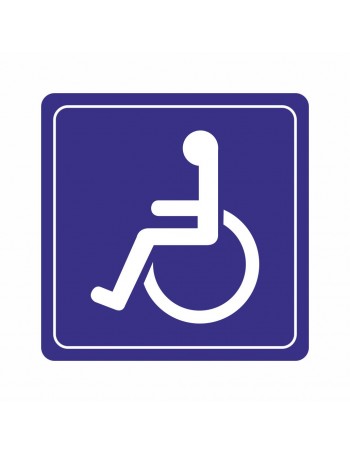 Plaque handicapé avec pictogramme