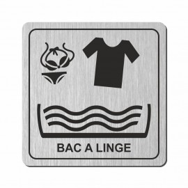 Plaque bac à linge avec pictogramme