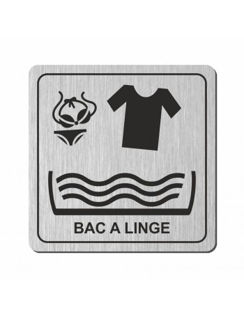 Plaque bac à linge avec pictogramme