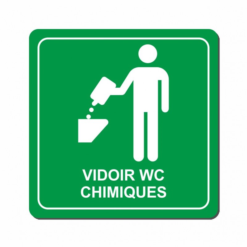 Vidoir W.C. chimique avec pictogramme