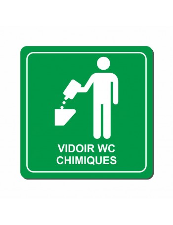 Vidoir W.C. chimique avec pictogramme