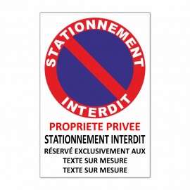 Stationnement interdit- Propriété privée