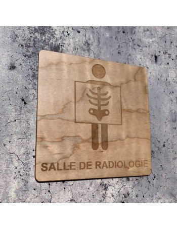 Signalétique en bois Salle de Radiologie