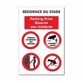 Parking privé réservé aux résidents