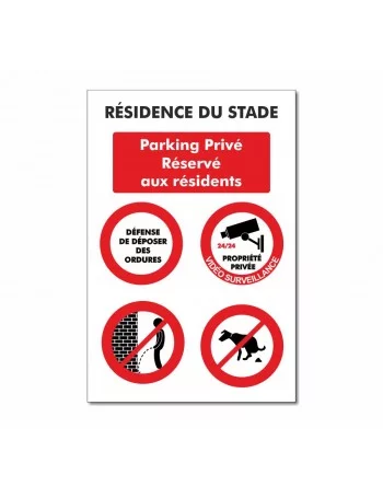 Parking privé réservé aux résidents
