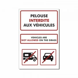 Pelouse interdite aux vehicules