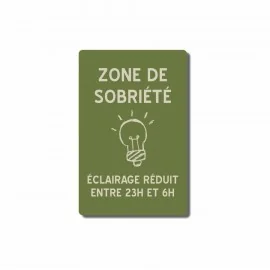 Zone de sobriété - éclairage réduit
