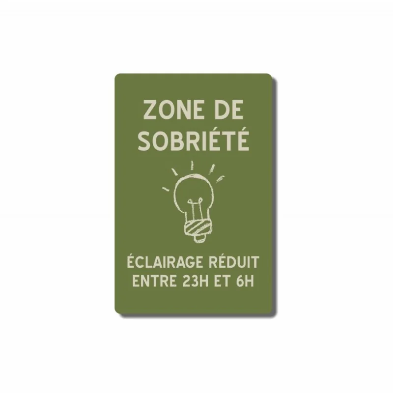 Zone de sobriété - éclairage réduit