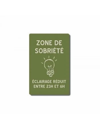 Zone de sobriété - éclairage réduit