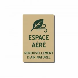 Espace aéré - renouvellement d'air naturel