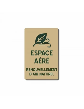 Espace aéré - renouvellement d'air naturel