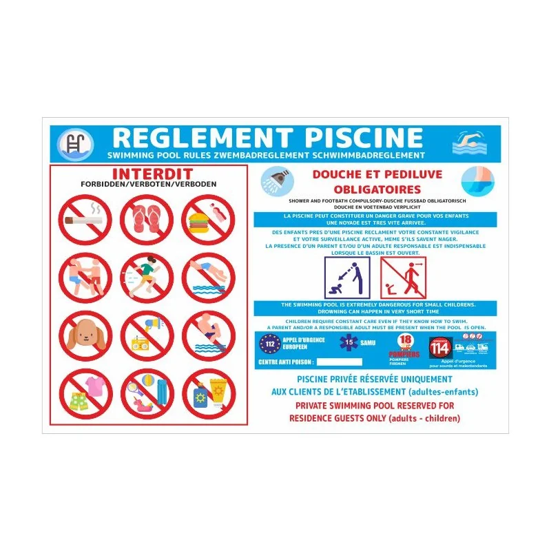 Panneau piscine Grand Format