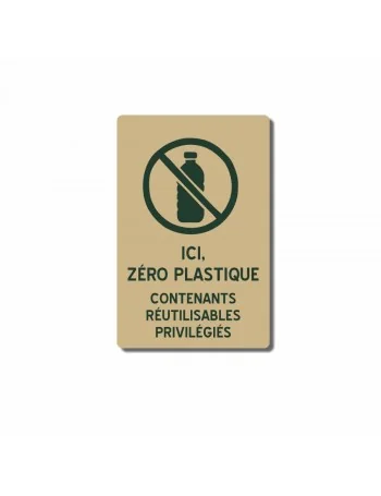 Ici, zéro plastique - contenants réutilisables privilégiés