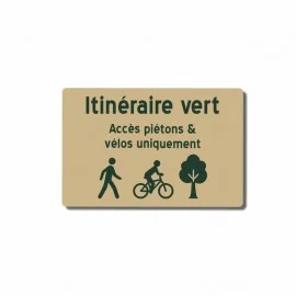 Itinéraire vert - Accès piétons et vélos uniquement