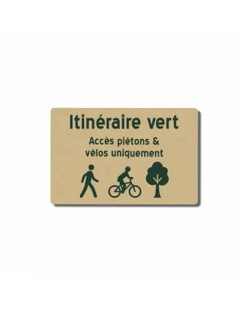 Itinéraire vert - Accès piétons et vélos uniquement